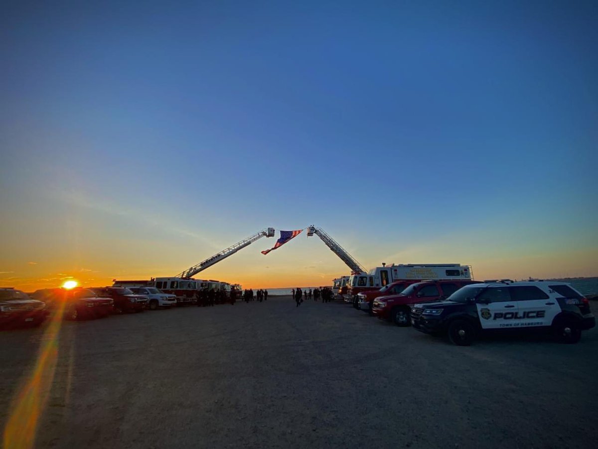 The Town of Hamburg will formally gather to take time to honor and remember those who paid the ultimate sacrifice in the tragic events of 9/11.

Please join us at the Hamburg Town Beach jetty, Wednesday, September 11th, at 7pm. 

Never Forget, means never forgetting.