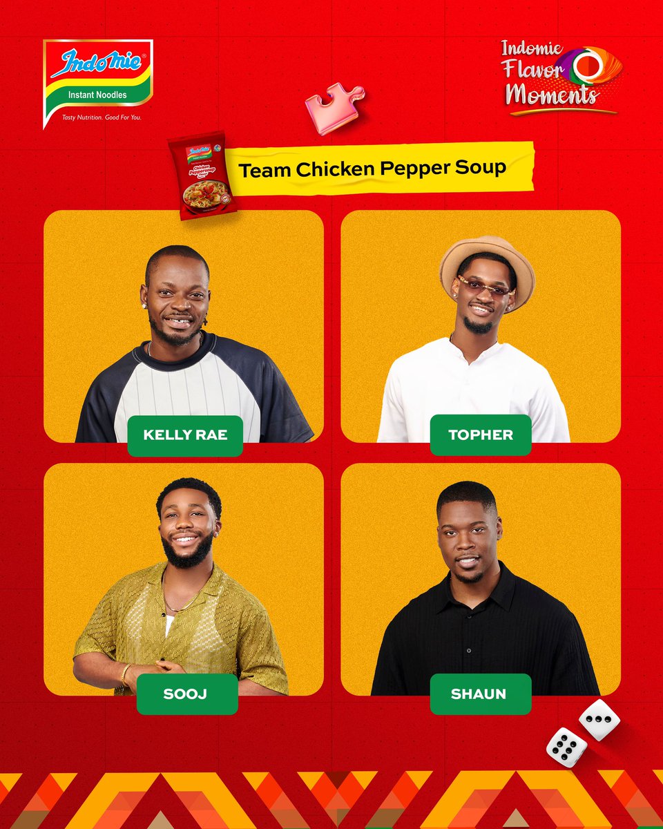 IndomieNigeria's tweet image. THE TEAMS ARE INNN!!!!!! 🔥

If you predicted the team names correctly, one Indomie Jollof for you 😜

Are you ready to capture the housemates and win BIG!?🤯. Check our pinned post for details on how to win. 

Let’s get this flavor partay started!!!!

#BBNIndomieFlavorMoments…