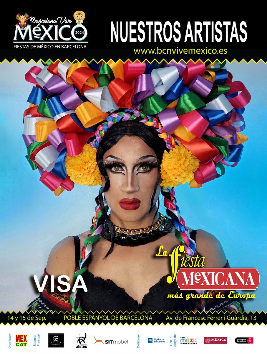 🇲🇽Noticia! La indescriptible, la irrepetible, la exhuberante, la generosa, la prodigiosa...Visa en El Grito 2024.
Te esperamos el 14 y 15 de septiembre en el <a href="/pobleespanyol/">Poble Espanyol</a> para disfrutar de una experiencia mexicana autentica!
¡Te esperamos! ¡Viva Mexico! 
shorturl.at/RsY8U