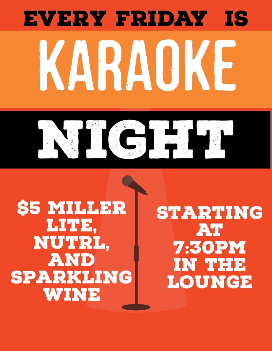 Introducing Karaoke Night At Tonic! Every Friday at 7:30pm in the Lounge, featuring $5 drink specials. Grab your friends and sing your heart out!🎶🎶🎶
