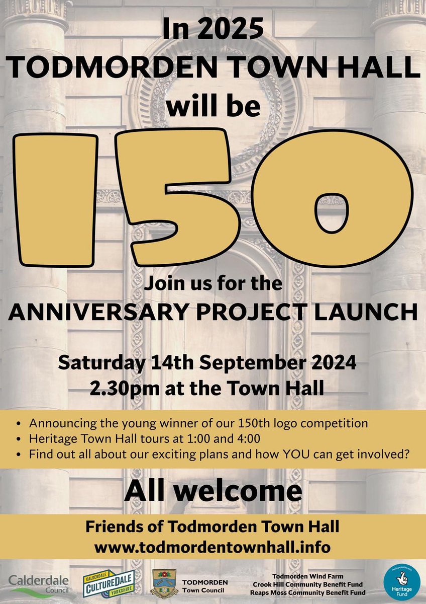 Todmorden Town Hall Turns 150 in 2025! - mailchi.mp/afbaf6221f1e/g…