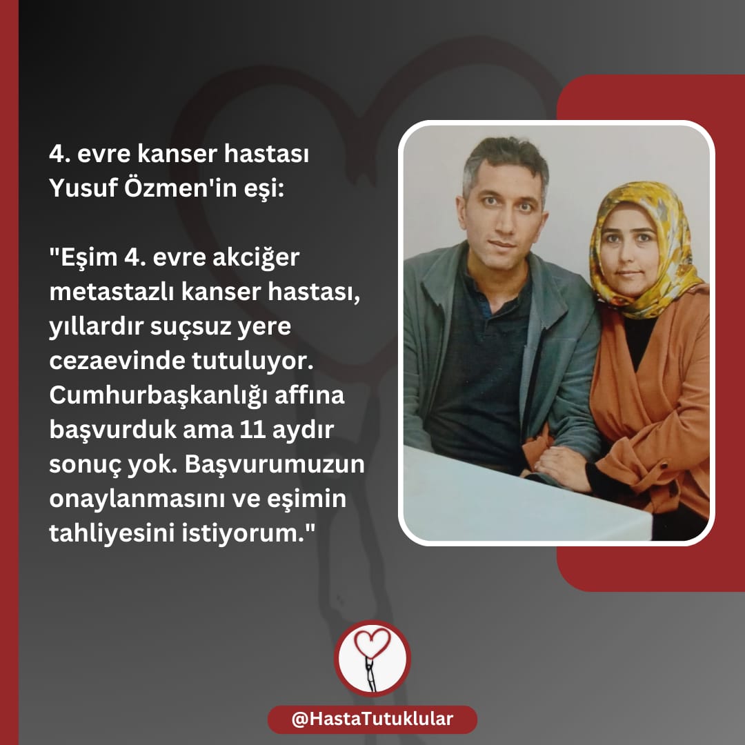 ✌ Fatma Aksoy 🇹🇷 (@miyakontesss) on Twitter photo Yusuf Özmen 4.evre kanser hastası. Hastalığı metastaz yapmış durumda fakat halen cezaevinde.
<a href="/memduhtv/">memduh bayraktaroğlu</a>
KanserHastasına Özgürlük Yusuf Özmen 4.evre kanser hastası. Hastalığı metastaz yapmış durumda fakat halen cezaevinde.
<a href="/memduhtv/">memduh bayraktaroğlu</a>
KanserHastasına Özgürlük