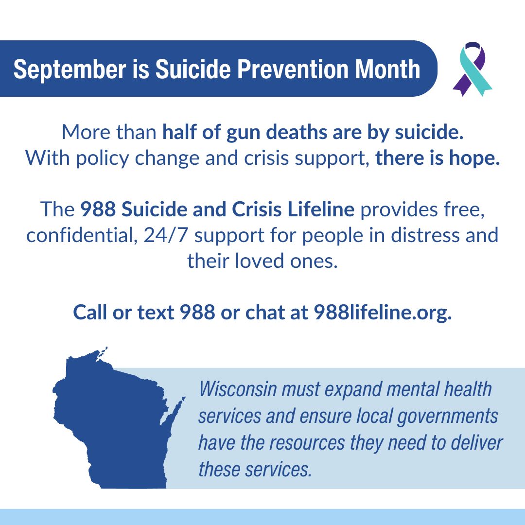 This Suicide Prevention Month, let's renew our commitment to raising awareness of available resources and advocating for policies that can help prevent suicide.
