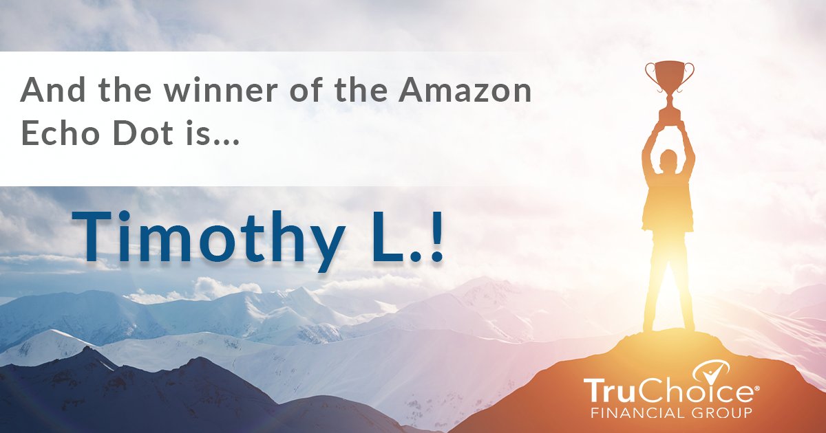 TruchoiceFMO's tweet image. Congratulations to the winner of our August social media giveaway of an #AmazonEchoDot 🎉! #TruChoice #FinServ #GiveawayWinner