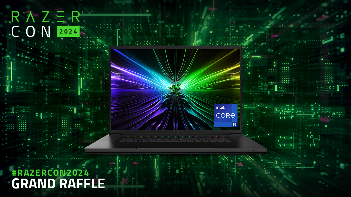 Enter the #RazerCon2024 Grand Raffle for a chance to win a cutting-edge <a href="/IntelGaming/">Intel Gaming</a> powered Razer Blade 18 with a 380 Hz Display, i9-14900HX, and GeForce RTX 4080. To enter – All you have to do is sign up at rzr.to/RazerCon

Be sure to watch #RazerCon2024 live on