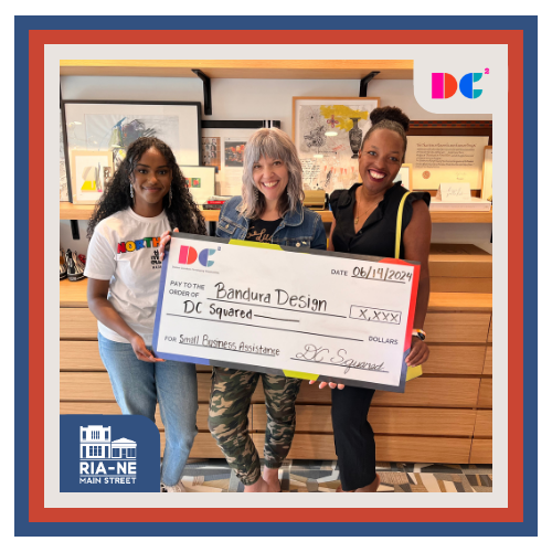 "🎉🎉🎉Congratulations Bandura Design! 🎉🎉🎉

Recently, they received a storefront improvement grant from DC Squared! ✨

Learn more about our grant program: ow.ly/T5ko50Telmv #FemaleOwned #RhodeIslandAvenue #SmallBusiness #StorefrontImprovement #GrantProgram