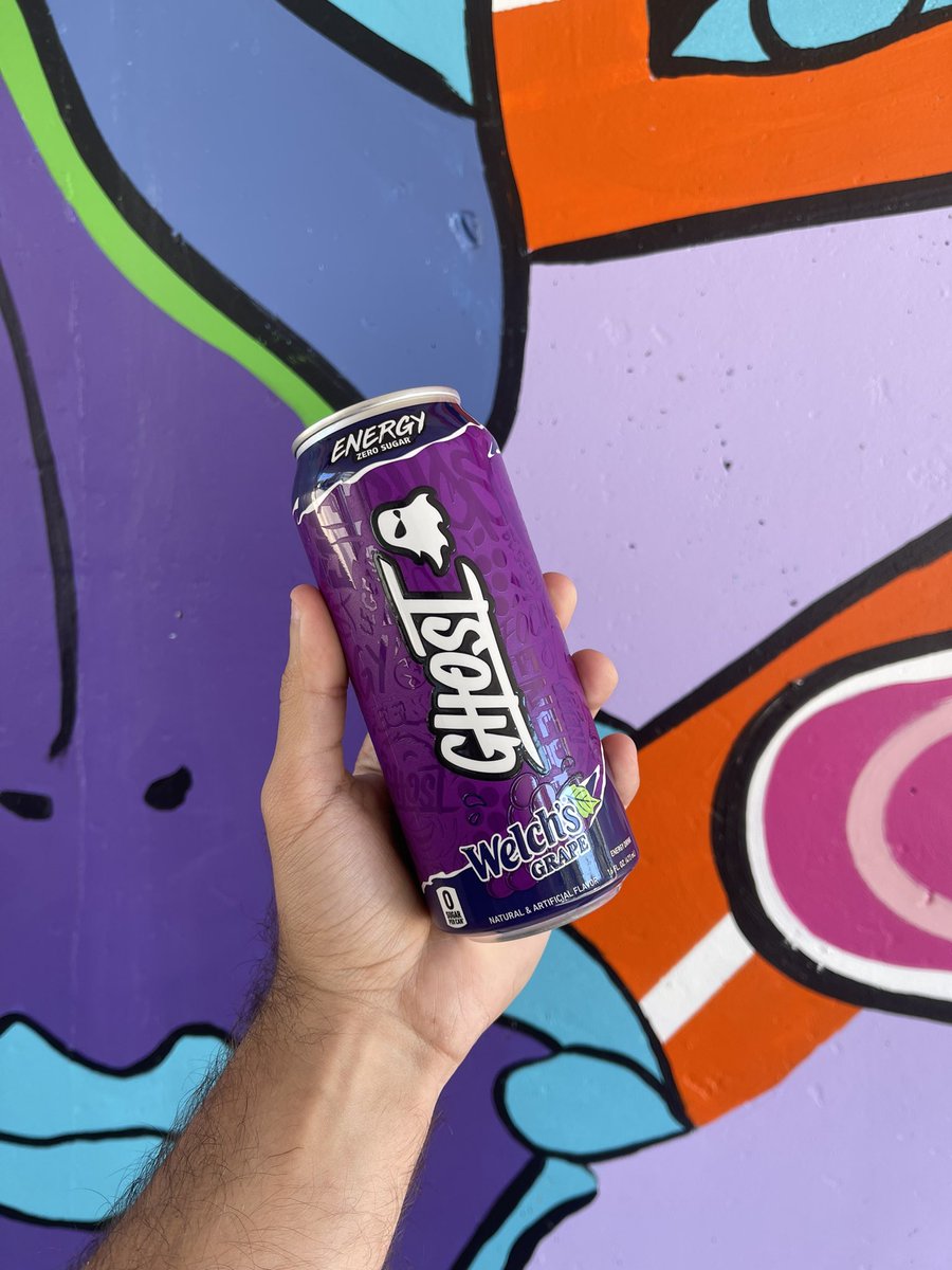 AndrewCalvino's tweet photo. @GhostLifestyle X @Welchs is such an amazing flavor in ENERGY 👻🍇 https://t.co/Nvl7w24hlR