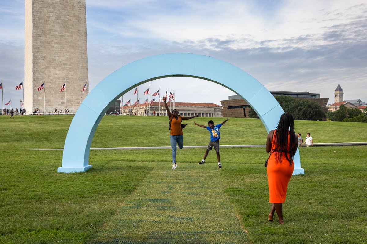 TheNationalMall's tweet photo. How do you remember last year’s Beyond Granite? From climbing on @derrickadamsny “America’s Playground: DC” to watching @vanessalgerman process by the Reflecting Pool, 2023’s installation showed the impact of sharing stories on the Mall. Look back at https://t.co/Yzv5mFzt8w https://t.co/HiP7apMGEH