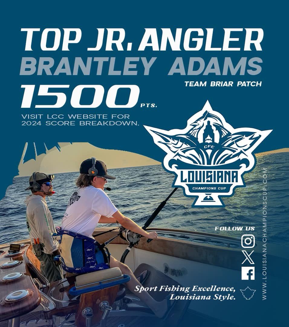 LaChampionsCup's tweet photo. Congratulations to Top Jr. Angler &amp; Top Lady Angler of the 2024 Louisiana Champions Cup ⚜️🏆��� #louisianachampionscup #ladyangler #juniorangler https://t.co/KVQN6GAe9i