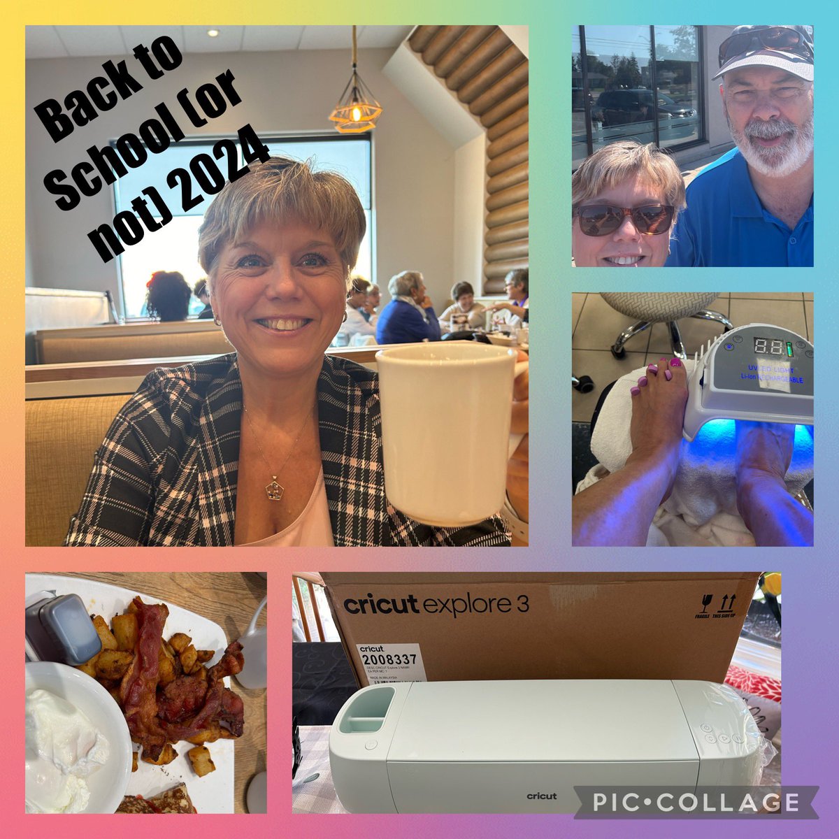 Back to school .... or not... 2024 was lovely .... breakfast with my sweetie, a little pampering  and home to find my <a href="/cricut/">Cricut</a> had arrived! Missing my <a href="/StMichaelOCSB/">St. Michael School (Ottawa)</a> friends ... big and little🩷