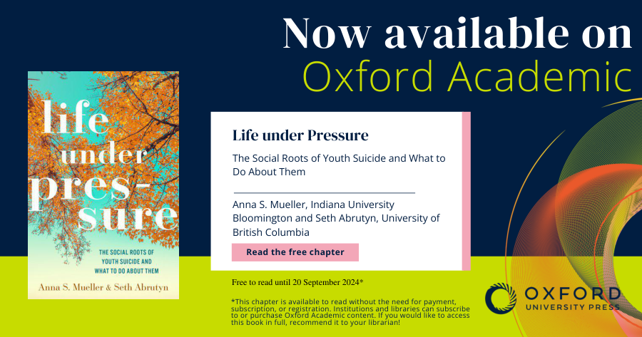 Irsay Institute (@irsay_iu) on Twitter photo September is Suicide Prevention Month — read a chapter of <a href="/procAnna/">No longer here.</a>'s transformative study of youth suicide from Oxford University Press and watch the hourlong conversation with Mueller, co-author Seth Abrutyn, and Malcolm Gladwell. Details: irsay.iu.edu/news-events/po… September is Suicide Prevention Month — read a chapter of <a href="/procAnna/">No longer here.</a>'s transformative study of youth suicide from Oxford University Press and watch the hourlong conversation with Mueller, co-author Seth Abrutyn, and Malcolm Gladwell. Details: irsay.iu.edu/news-events/po…