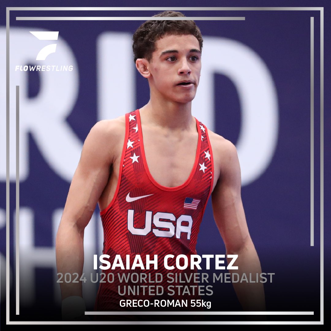 FloWrestling (@flowrestling) on Twitter photo The first U20 World🌍 medal for Team USA🇺🇸 in 2024 comes courtesy of Isaiah Cortez! The Cornell commit picks up a silver🥈medal in Greco at 55kg!
📸: <a href="/wrestling/">United World Wrestling</a> The first U20 World🌍 medal for Team USA🇺🇸 in 2024 comes courtesy of Isaiah Cortez! The Cornell commit picks up a silver🥈medal in Greco at 55kg!
📸: <a href="/wrestling/">United World Wrestling</a>