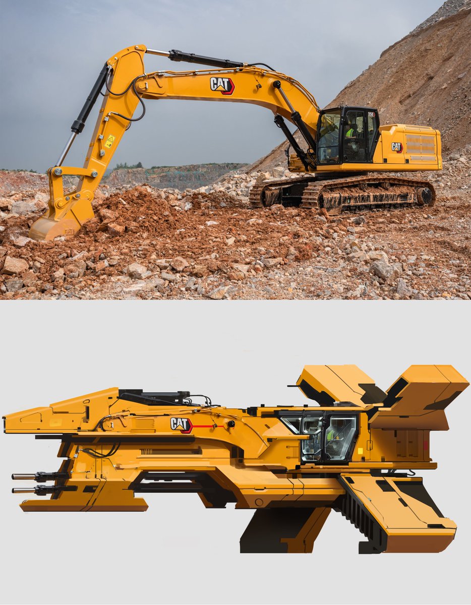 tillfreitag's tweet image. turned excavator into spaceship