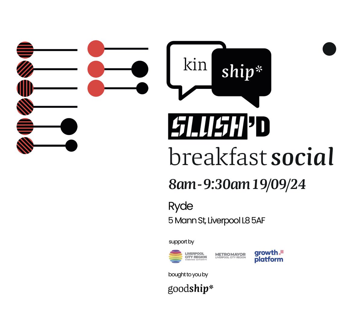 KinShip (@kinshiplcr) on Twitter photo Calling all Liverpool doers, creators, developers, founders, and investors!
Join KinShip (formerly Creative Kitchen) for the Pre <a href="/liverpoolslushd/">Liverpool Slush'D</a> Breakfast Social on September 19th at Ryde.
Tickets via tickettailor.com/events/goodshi…
#liverpool #StartUp #slushd Calling all Liverpool doers, creators, developers, founders, and investors!
Join KinShip (formerly Creative Kitchen) for the Pre <a href="/liverpoolslushd/">Liverpool Slush'D</a> Breakfast Social on September 19th at Ryde.
Tickets via tickettailor.com/events/goodshi…
#liverpool #StartUp #slushd