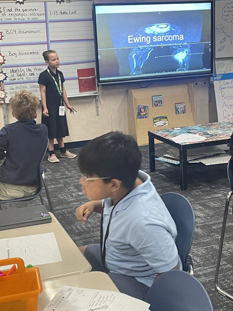 Bnpurdue's tweet photo. We had the best teacher today! My former student came to teach our class about her battle with pediatric cancer.  #PBL #ALSFMillionMile https://t.co/RdyPk5ExRL