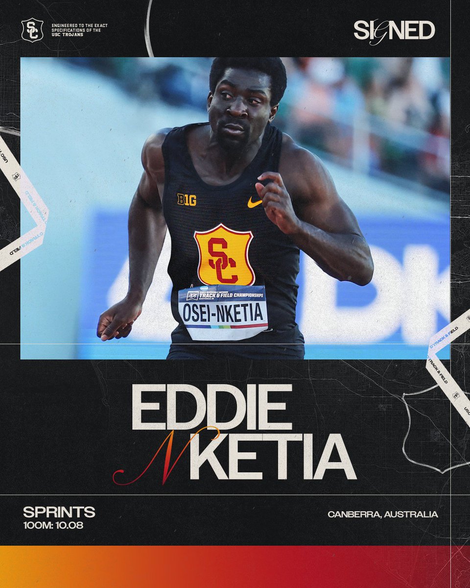 USC_Track_Field's tweet image. Welcome to the #TrojanFamily, Eddie Nketia!

Nketia is New Zealand's record holder in the 100m!