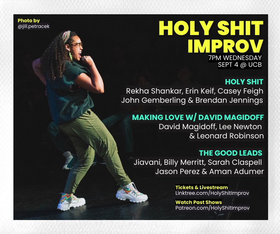 Get your ass to Mars! TOMORROW!

linktree.com/HolyShitImprov