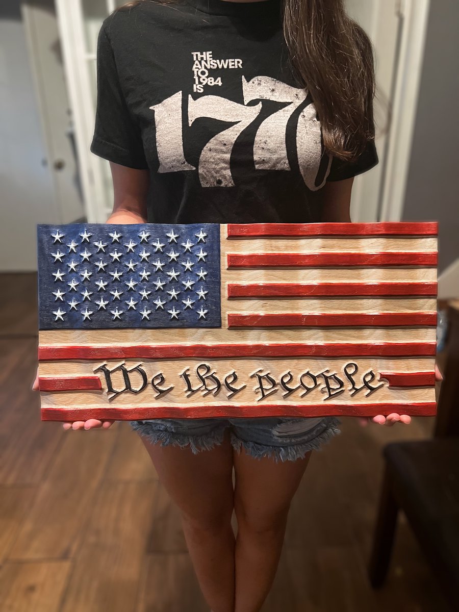 I hand painted this flag. 

What do you think? 🇺🇸