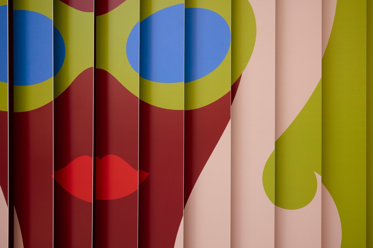 In her #SCADMOA exhibition, Olimpia Zagnoli uses material, color, and space to convey the ever-changing identities of her relatable characters.

Appreciate the multitudes of self in Zagnoli’s exhibition “Multifaceted,” organized by SCAD MOA assistant curator Brittany Richmond.