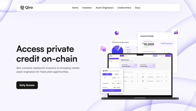 RWA_HUB's tweet photo. 💼 @Qiro_Finance connects stablecoin investors to emerging market asset originators for fixed yield opportunities.
🛡️ #Qiro’s institutional protocol ensures robust credit underwriting with #DeFi integration and regulatory compliance.
🔽 VISIT
https://t.co/1I6URFa1ub https://t.co/bJkLUqq7zQ