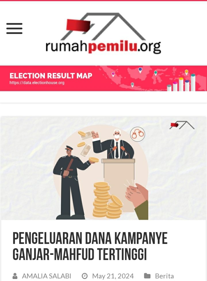 Menolak LUPA: 
dana kampanye pilpres 2024, pasangan 03 tertinggi = 506 milyar, sisa hanya 1,6 jt, hasil KALAH dg hanya 16%
Buzzer2 bacot tolol bisakah kalian jelaskan ke mana aliran dana itu?
Pasti a u i e o alias MINGKEM!

<a href="/ganjarpranowo/">Ganjar Pranowo</a>
<a href="/PDI_Perjuangan/">PDI Perjuangan</a>