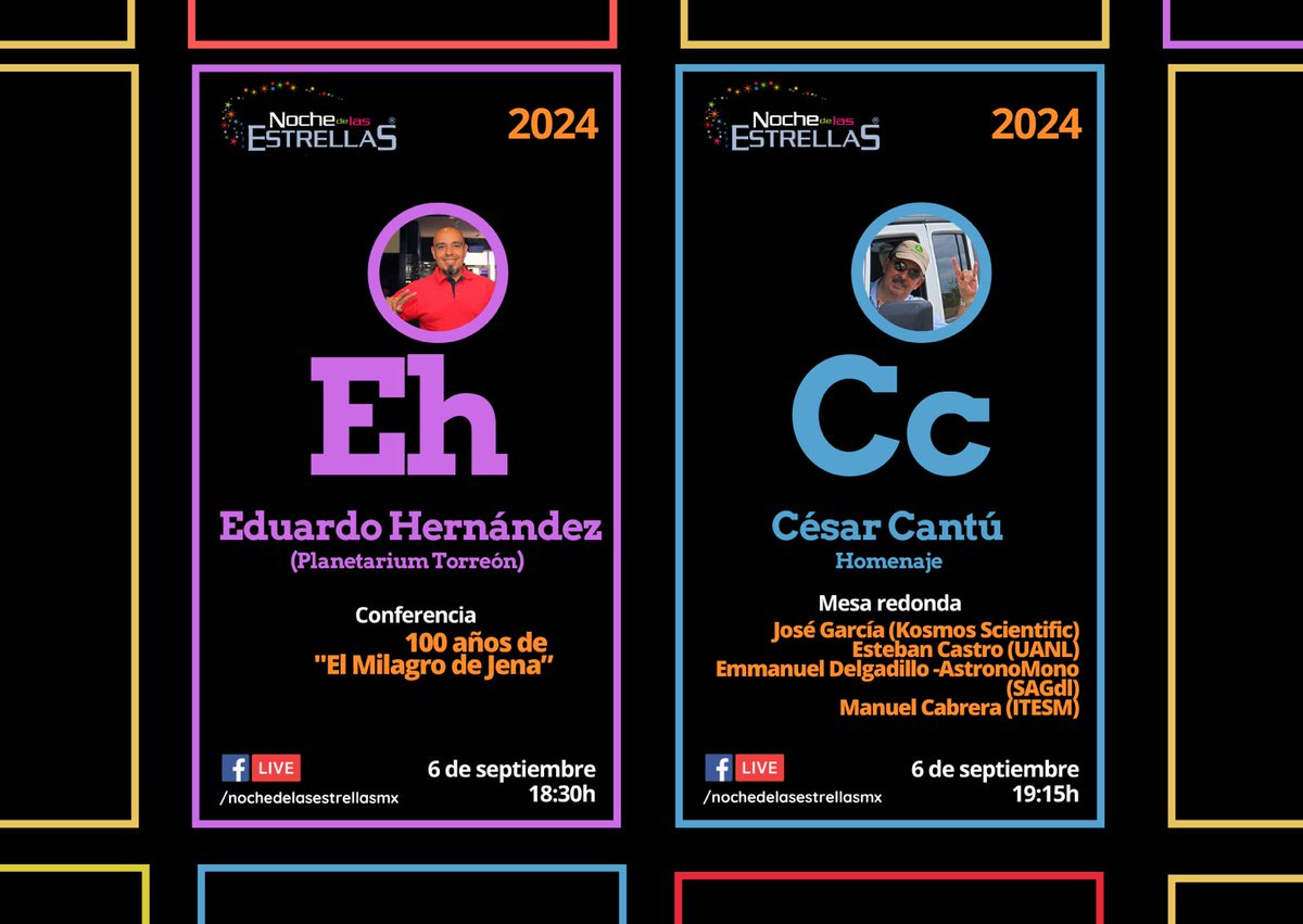 La 3a sesión de capacitación viene con programa doble. Tendremos a nuestro colaborador Eduardo Hernández  del <a href="/PlaneTorreon/">Planetarium Torreón</a>  hablando sobre la 1a proyección de planetario y también una mesa redonda en homenaje al gran César Cantú. Viernes 6 de septiembre. 18:30h, por FB Live!