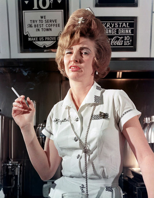 vintagestuff4's tweet image. Portraits of Krystal Fast-Food Employees From the 1960s