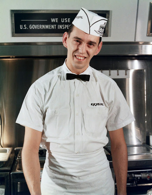 vintagestuff4's tweet image. Portraits of Krystal Fast-Food Employees From the 1960s