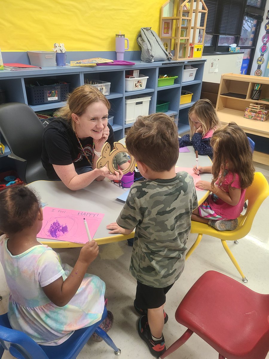 Small group writing this week is focused on feelings and emotions! Our sweet Discovery Academy students at Heritage are writing all about their feelings faces!  #lisdpk #scholasticpkomw #everyONE