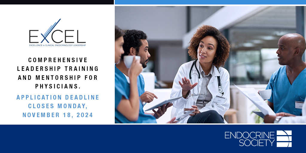 TheEndoSociety's tweet image. Excellence in Clinical #Endocrinology Leadership (ExCEL) is accepting applications from early career physicians underrepresented communities in medicine and science. #ExCEL2025 helps attendees explore opportunities for advancement, expand their network, and build leadership…