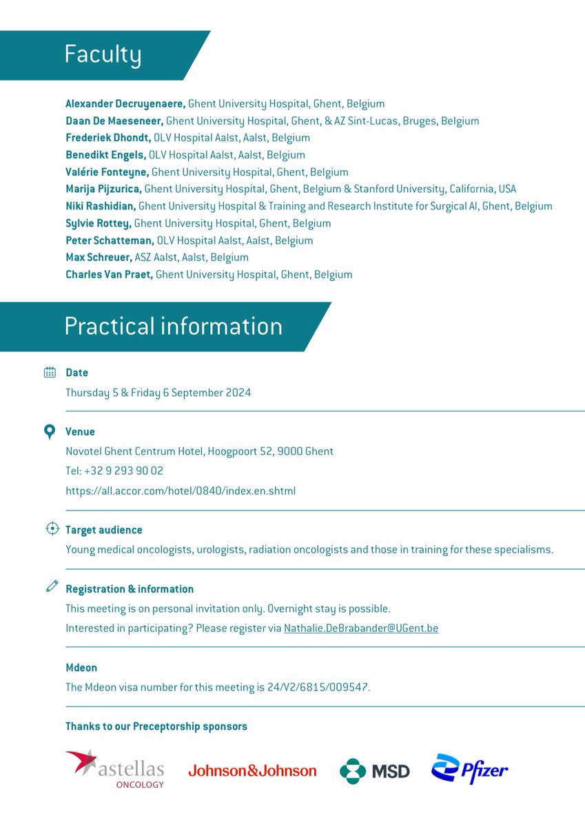 OLV Aalst Urology (@aalstolv) on Twitter photo Want to learn about uro-oncology? Become an expert and follow <a href="/bmuc_be/">BMUC</a> preceptorship by <a href="/uzgent/">UZ Gent</a> <a href="/OLVZaalst/">OLV Ziekenhuis</a> @ASZ_Ziekenhuis
<a href="/peterschatteman/">Schatteman peter</a>, <a href="/benediktengels2/">benedikt engels</a> @samuelbral, <a href="/CharlesPraet/">Charles Van Praet</a> @sylvierottey <a href="/MaxSchreuer/">Max Schreuer</a> @frederiekdhondt @valeriefonteyne @alexanderdecruyenaer Want to learn about uro-oncology? Become an expert and follow <a href="/bmuc_be/">BMUC</a> preceptorship by <a href="/uzgent/">UZ Gent</a> <a href="/OLVZaalst/">OLV Ziekenhuis</a> @ASZ_Ziekenhuis
<a href="/peterschatteman/">Schatteman peter</a>, <a href="/benediktengels2/">benedikt engels</a> @samuelbral, <a href="/CharlesPraet/">Charles Van Praet</a> @sylvierottey <a href="/MaxSchreuer/">Max Schreuer</a> @frederiekdhondt @valeriefonteyne @alexanderdecruyenaer