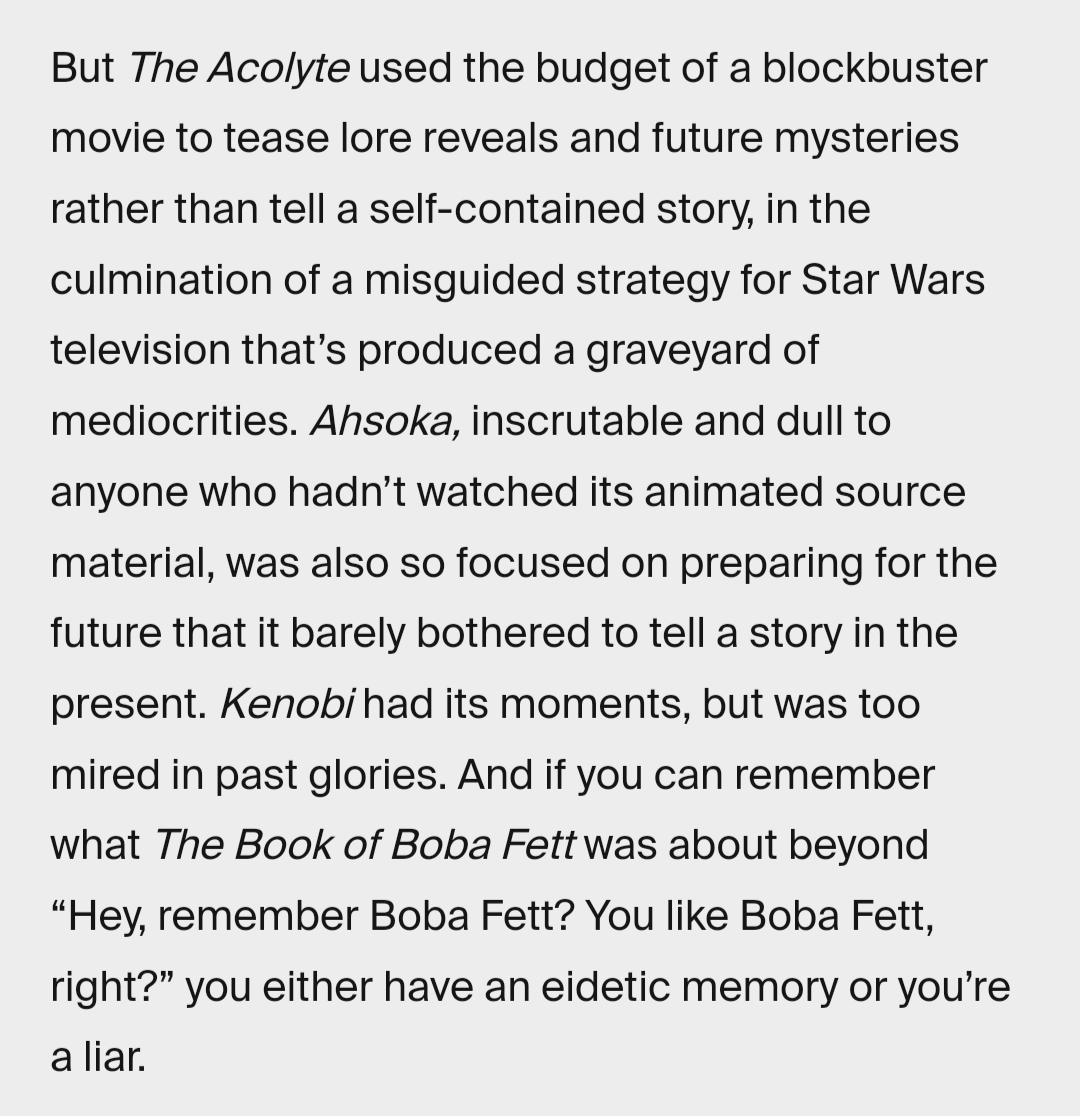 FriendofUST's tweet photo. This article could have been written by me. Opinions about *all* the @DisneyPlus SW shows, trying to Marvelize the stories (which hurts Marvel's storytelling, too, while I'm throwing stones), all of it. #AcolyteS2 #StreamTheAcolyte #Saveth
https://t.co/y8mn3JLxJw https://t.co/kDcDHepmdr