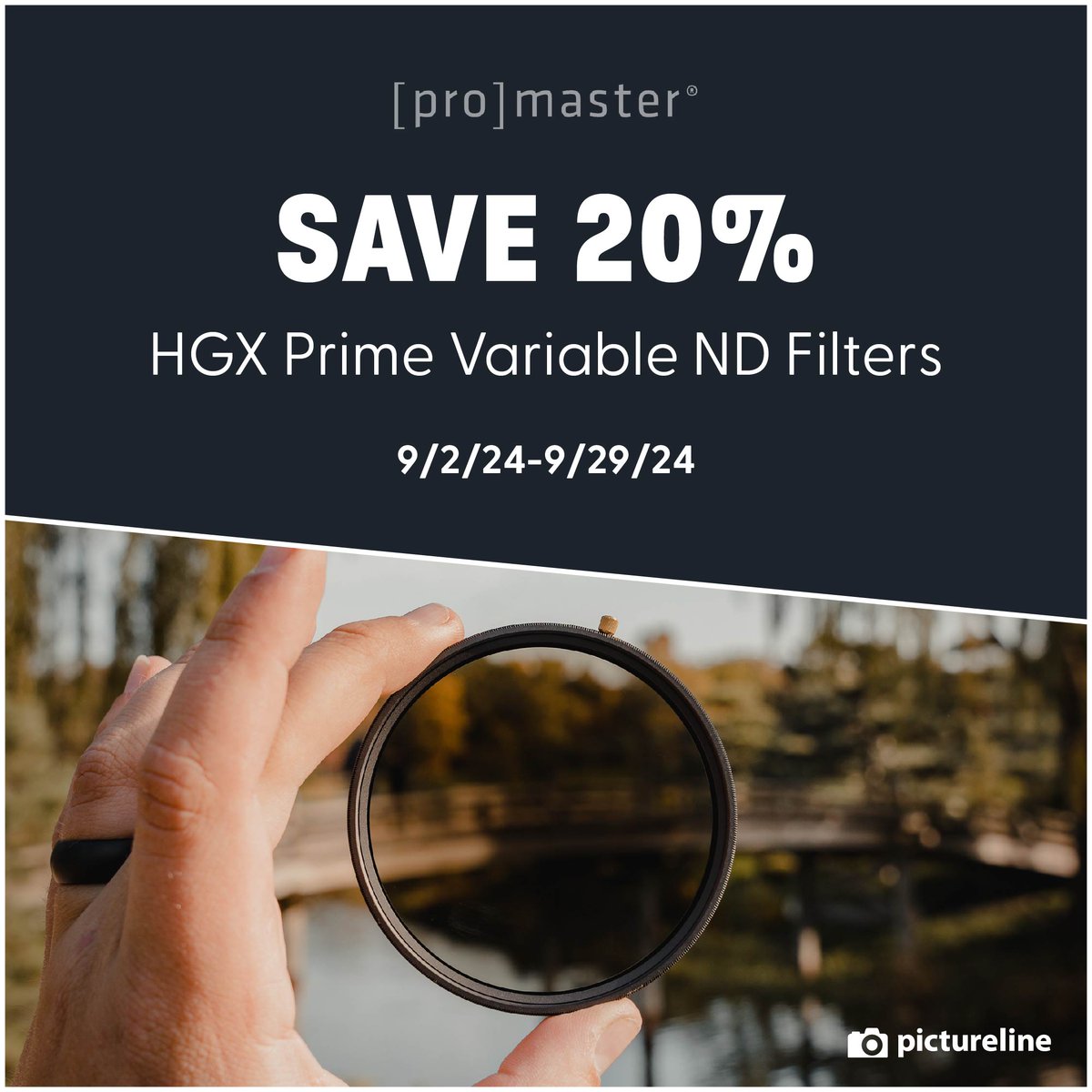 pictureline's tweet photo. Now until Sept 29th, SAVE 20% on ProMaster's HGX Prime Variable ND Filters! 📷 Shop here >> https://t.co/gLPpVWiIpj https://t.co/0Jq67je4NJ
