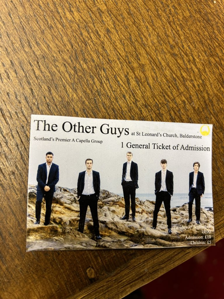 Balderstone_'s tweet image. What a fantastic evening we have just had with The Other Guys 👏👏👏 performing tonight. Such talented chaps with a member one of our own  Balderstone family ❤️ they are on tour and certainly worth looking out for.