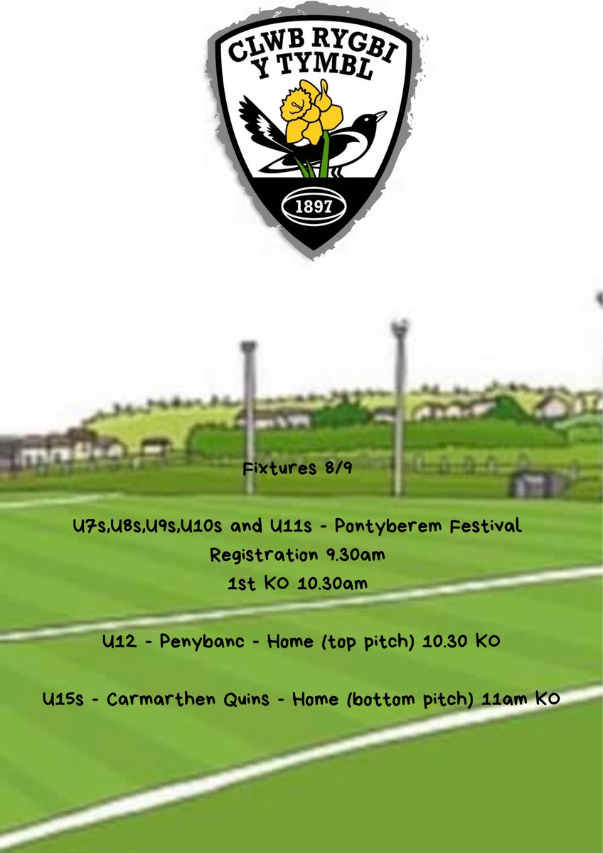 Rhaglen/ Fixture 8.9.24

A dyma ni y tymor yn dechrau / Here we the season begins 🌑⚪️ #ypiod