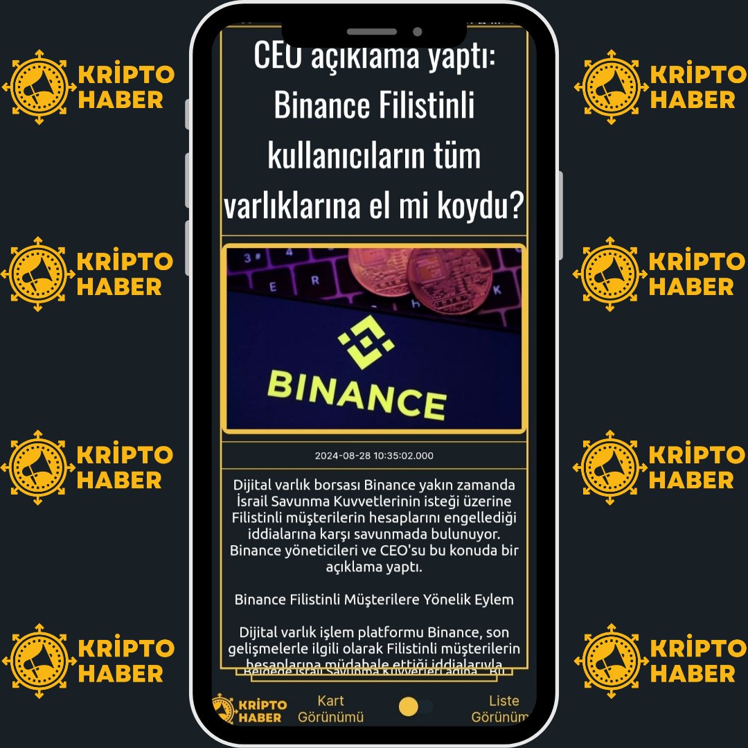 BINANCE FİLİSTİNLİ KULLANICILARIN TÜM VARLIKLARINA EL Mİ KOYDU?

Kripto paralar ile ilgili tüm haberleri tek ekrandan takip edebileceğiniz uygulama Kripto Haber çok yakında Google Play Store'da!

#kripto #crypto #haber #borsa #binance #bitcoin #ethereum #btc #eth  #kriptohaberler