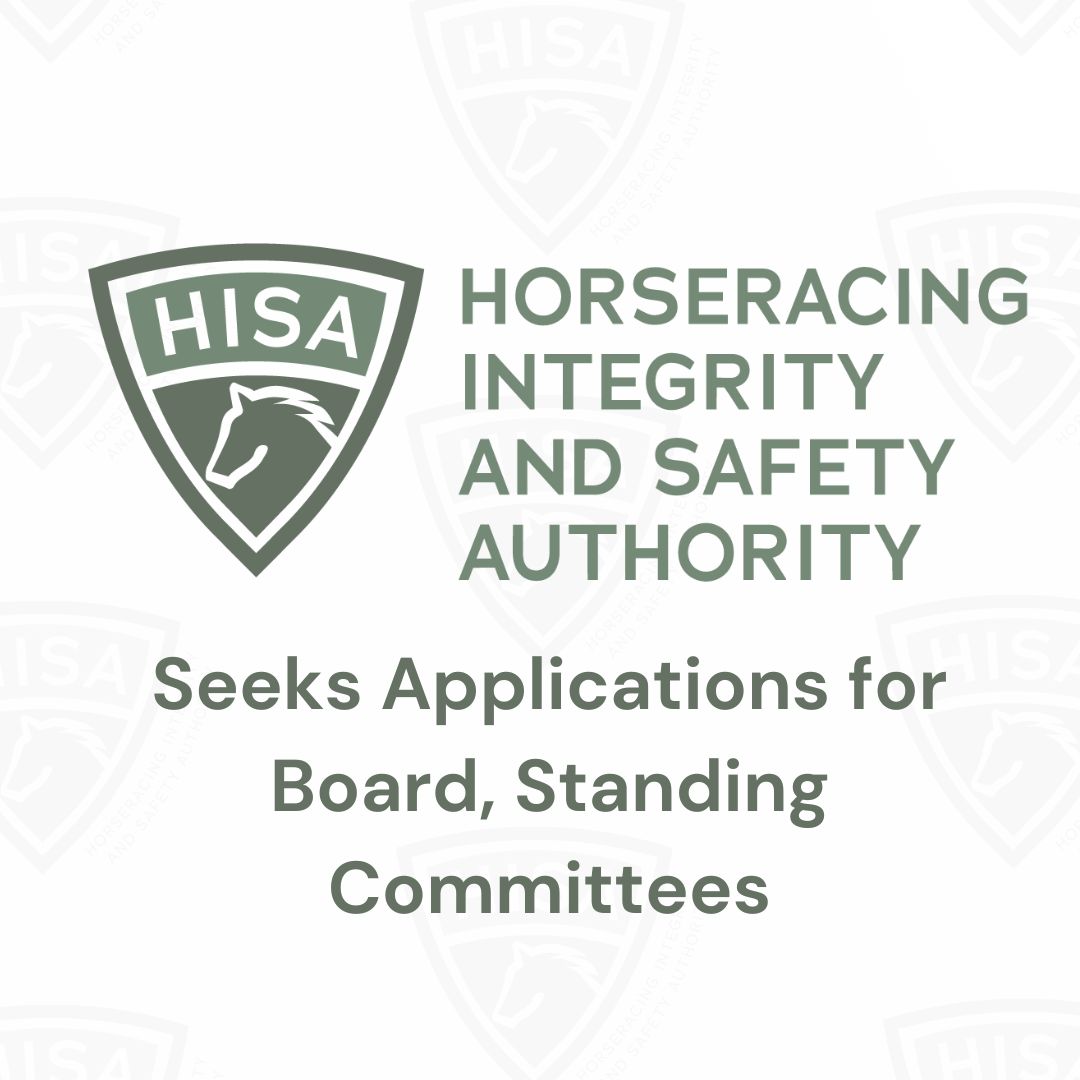 HISA is accepting applications for our Board of Directors and Standing Committees. This is an exciting opportunity to help shape the future of U.S. Thoroughbred racing. 
 
Read more about the opportunity and how to apply here: hisaus.org/news/hisa-seek…
 
#Horseracing #Leadership