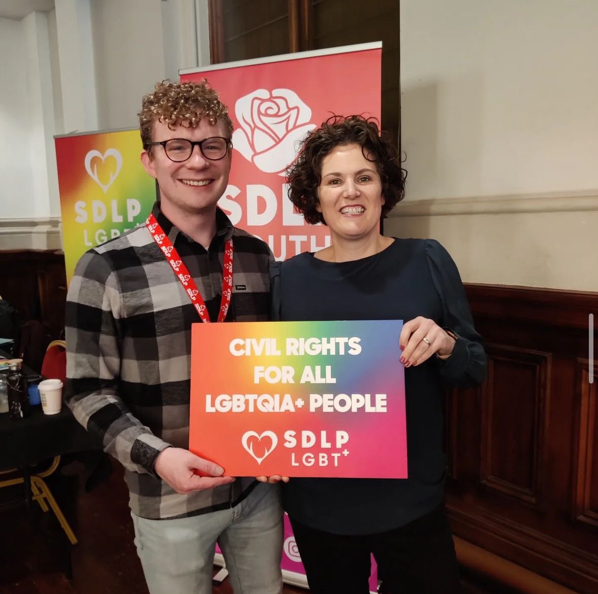 SDLP LGBT+ (@sdlplgbt) on Twitter photo Tonight we met as a group and came to the unanimous decision to support <a href="/ClaireHanna/">Claire Hanna</a> in her run to be party leader.
Claire has shown continuous support and respect for the LGBTQ community, and turning up when we need it most. Thank you, Claire! 🏳️🌈🩷🏳️⚧️ Tonight we met as a group and came to the unanimous decision to support <a href="/ClaireHanna/">Claire Hanna</a> in her run to be party leader.
Claire has shown continuous support and respect for the LGBTQ community, and turning up when we need it most. Thank you, Claire! 🏳️🌈🩷🏳️⚧️