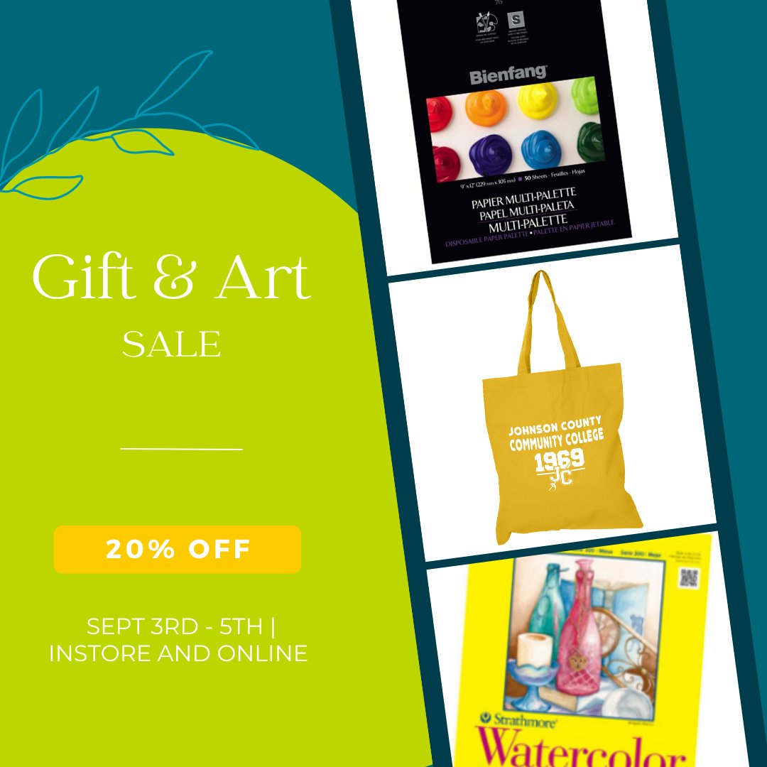 ALL ART &amp; JCCC GIFT ITEMS ARE 20% OFF! Stock up on your art supplies or get your Christmas shopping done early! This week ONLY. In Store &amp; Online! 
Excludes gift cards.