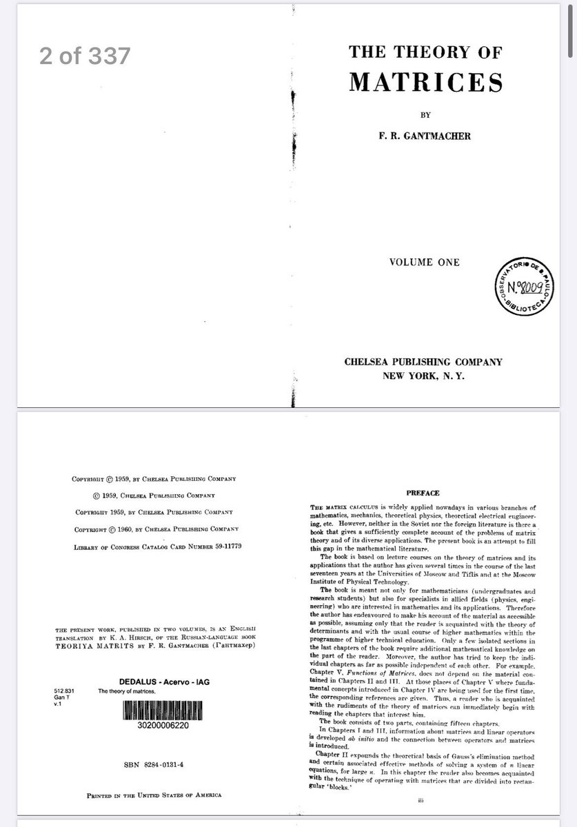 KirkDBorne's tweet image. Classic!!! 337-page PDF — The Theory of Matrix #Mathematics: maths.ed.ac.uk/~v1ranick/pape… #LinearAlgebra