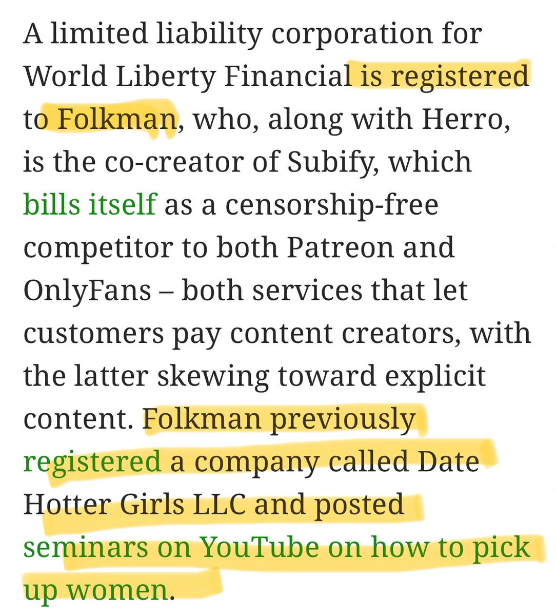 Absolutely fucking wheezing at some of the passages in this article about the Trump DeFi project 😅🤣