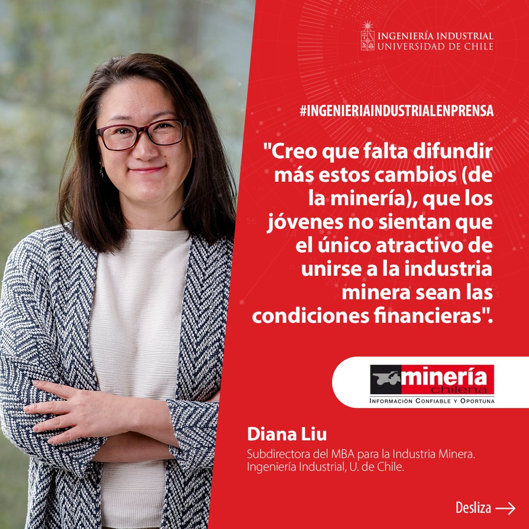 Ing Industrial UCh (@industrialesuch) on Twitter photo #INGENIERIAINDUSTRIALENPRENSA
🔴 ¿Cómo reencantar a los talentos jóvenes que la minería necesita?
⛏️Te invitamos a leer la columna de Diana Liu, Subdirectora del <a href="/MBA_Ind_Minera/">MBA Industria Minera</a> en el siguiente enlace: mch.cl/columnas/como-…
<a href="/mineriachilena/">Minería Chilena</a> #INGENIERIAINDUSTRIALENPRENSA
🔴 ¿Cómo reencantar a los talentos jóvenes que la minería necesita?
⛏️Te invitamos a leer la columna de Diana Liu, Subdirectora del <a href="/MBA_Ind_Minera/">MBA Industria Minera</a> en el siguiente enlace: mch.cl/columnas/como-…
<a href="/mineriachilena/">Minería Chilena</a>
