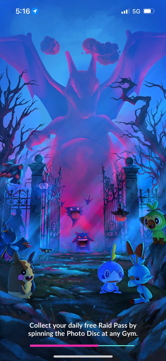 New spoopy loading screen lets goo! 

Hashtags

#PokemonGo #PokemonGoApp #PokemonGoFriends #ShinyPokemon #PokemonSleep #fall #Autumn #Halloween #spoopy #spoopyseason