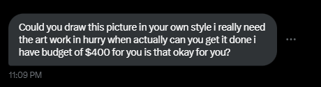 Aya be careful artists pals looks like some scammers are around