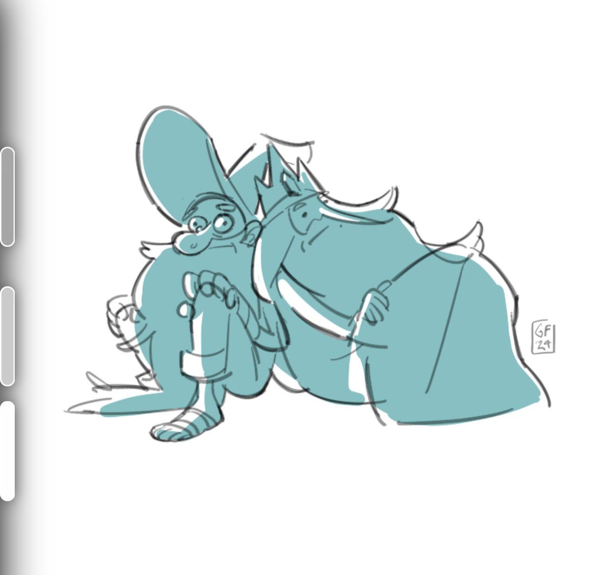 Goatfellaa's tweet image. Lil doodle of two silly guys 

#GravityFalls #AdventureTime
