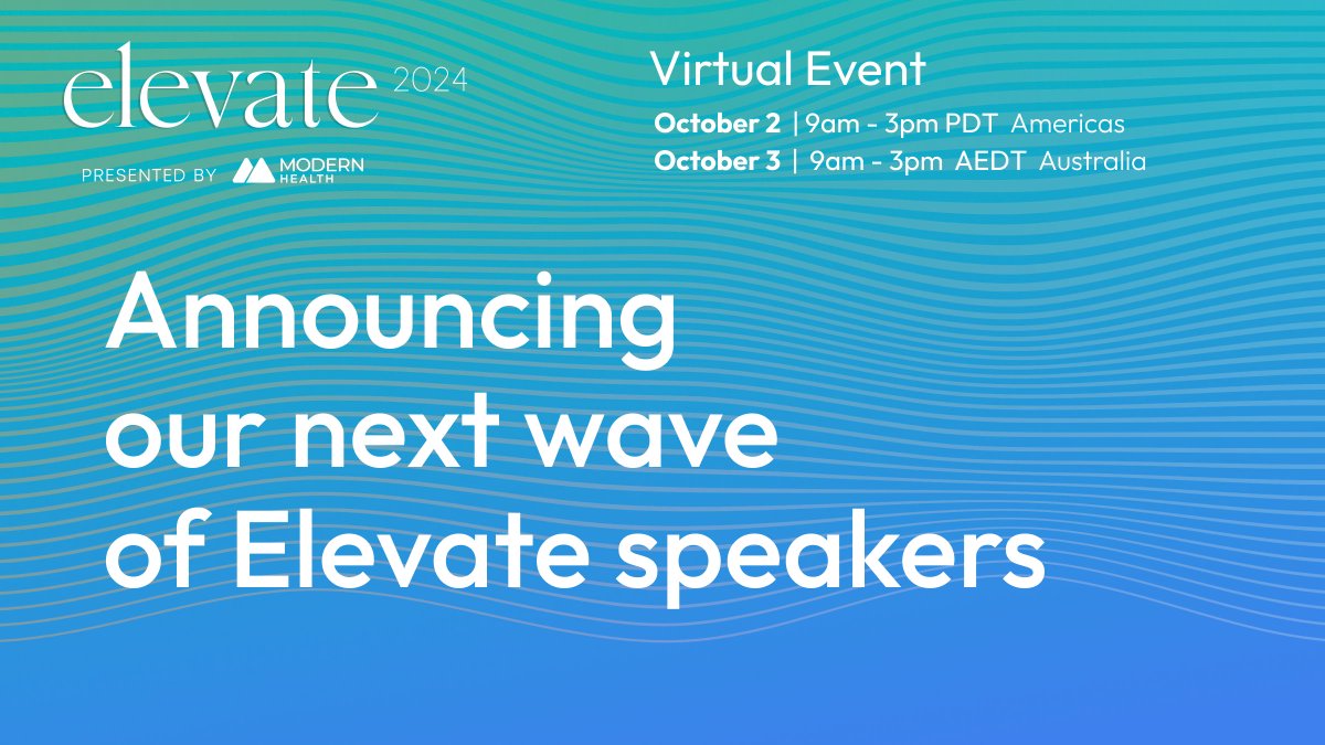 modernhealthco's tweet photo. 🎉 The excitement continues with our second round of speakers for Elevate 2024, including experts from Harley-Davidson Motor Company, YETI, Marsh McLennan Agency, Electronic Arts (EA), and more! 

Don't forget to join us on Oct. 2nd and register here: https://t.co/2tQciTa0R1 https://t.co/tPCKLgRRbv