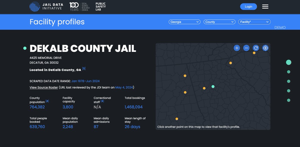 orion taylor (@orionjtaylor) on Twitter photo 🔽 A sneak peek facility profile from the <a href="/publicsafetylab/">Public Safety Lab</a> <a href="/jaildatainit/">Jail Data Initiative</a>'s beta site, highlighting some changes we hope to make to our web scraping and data architecture
beta.jaildatainitiative.org/profiles/10000… 🔽 A sneak peek facility profile from the <a href="/publicsafetylab/">Public Safety Lab</a> <a href="/jaildatainit/">Jail Data Initiative</a>'s beta site, highlighting some changes we hope to make to our web scraping and data architecture
beta.jaildatainitiative.org/profiles/10000…