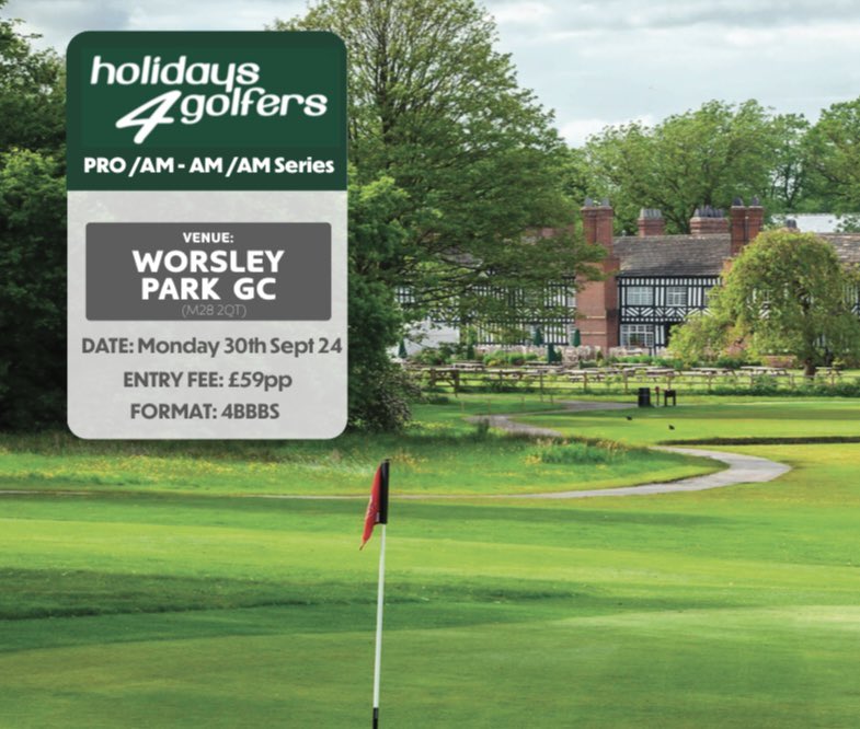 Ryan Grumbridge PGA (@ryangrum81) on Twitter photo We head to the fabulous Worsley Park on Monday 30th September for the <a href="/Hols4Golfers/">Holidays 4 Golfers</a> Pro/Am- Am/Am event.
The format is either a Pro/Am pairing or a Am/Am pairing. Amateur prizes sponsored by Taylormade Golf.
To enter a team follow the link below ⬇️
golfgenius.com/ggid/lqlgze We head to the fabulous Worsley Park on Monday 30th September for the <a href="/Hols4Golfers/">Holidays 4 Golfers</a> Pro/Am- Am/Am event.
The format is either a Pro/Am pairing or a Am/Am pairing. Amateur prizes sponsored by Taylormade Golf.
To enter a team follow the link below ⬇️
golfgenius.com/ggid/lqlgze