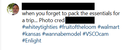 Herewego10132's tweet photo. Guy forgets underwear on a trip, buys FTLs https://t.co/5rlRadXsCC