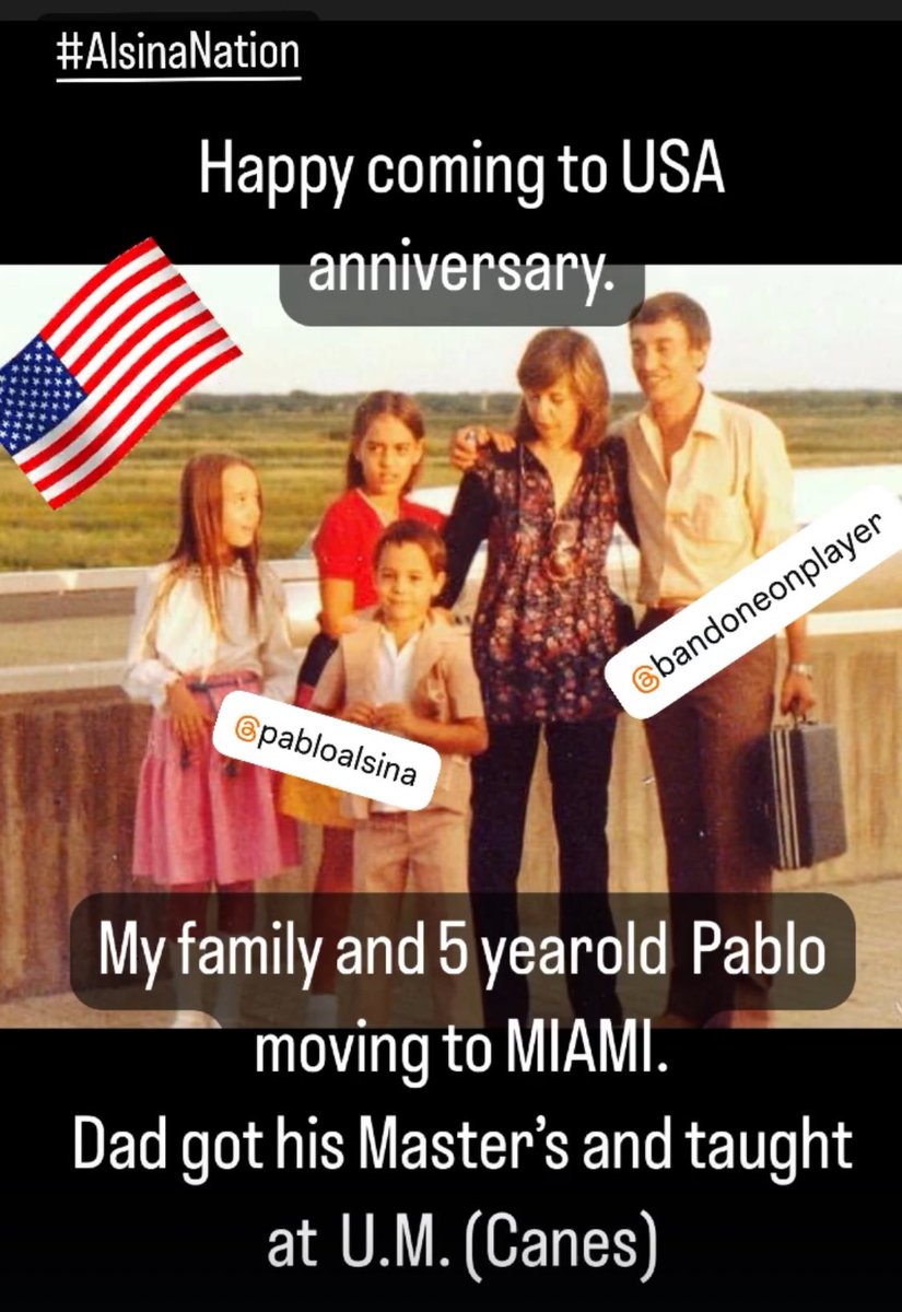 Best. Country. Ever.  41 years ago , we moved to the USA.  Father was getting his Master’s at UM (Canes). We lived on campus with the 83-84-85 Canes teams.  Thank you USA! ❤️❤️❤️❤️